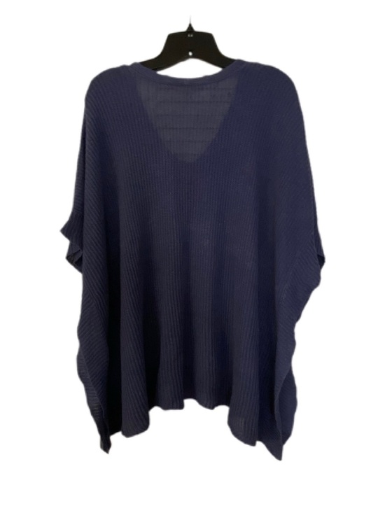 Eileen Fisher Sweaters - Eileen Fisher Navy Ribbed V-Neck Poncho Top Size OS
